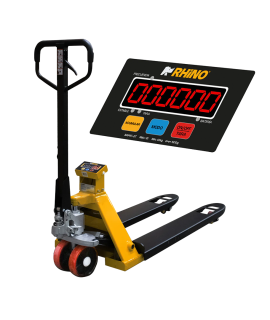 Traspaleta con balanza de 2 toneladas para pesaje industrial de pallets